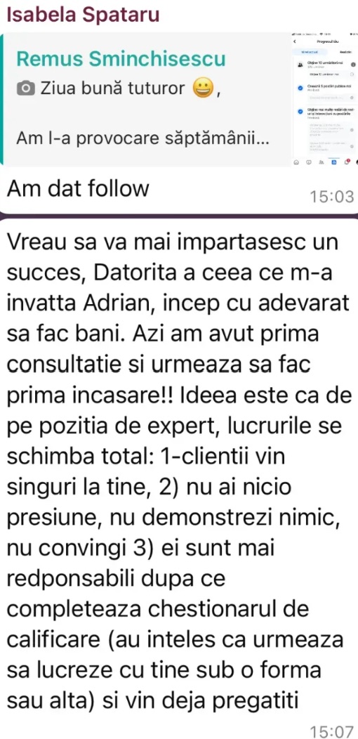 Poveste de succes Isabela Spătaru