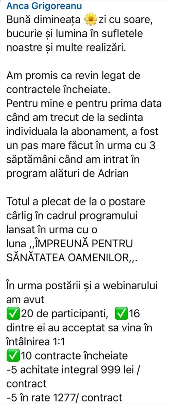 Poveste de succes Anca Grigoreanu