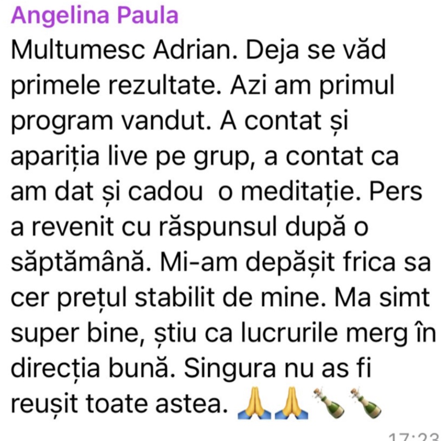 Poveste de succes Angelina Paula