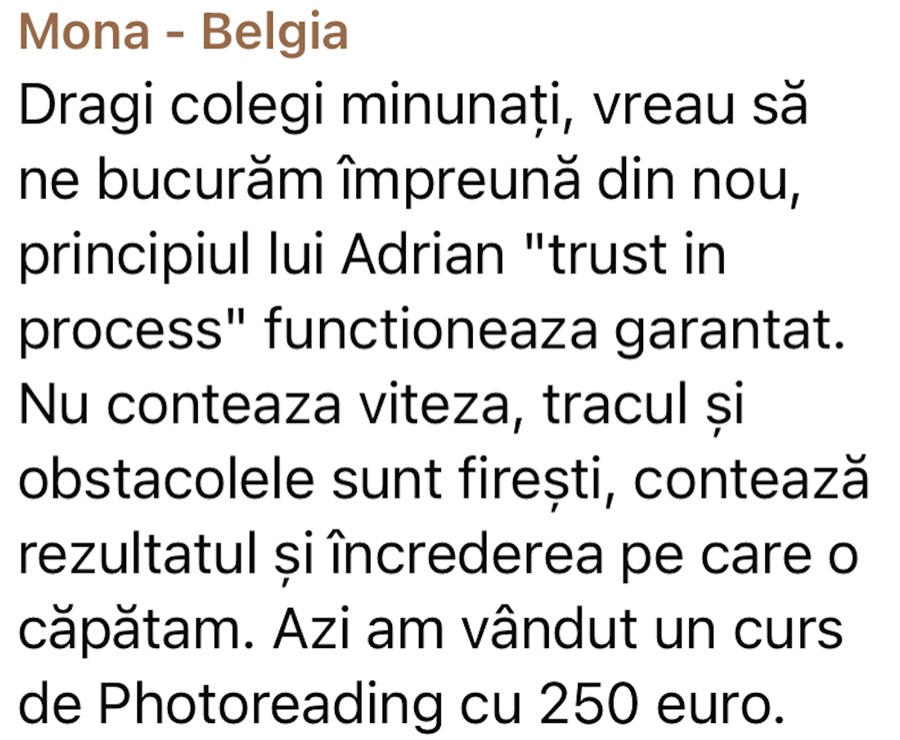 Poveste de succes Geraldina Massari