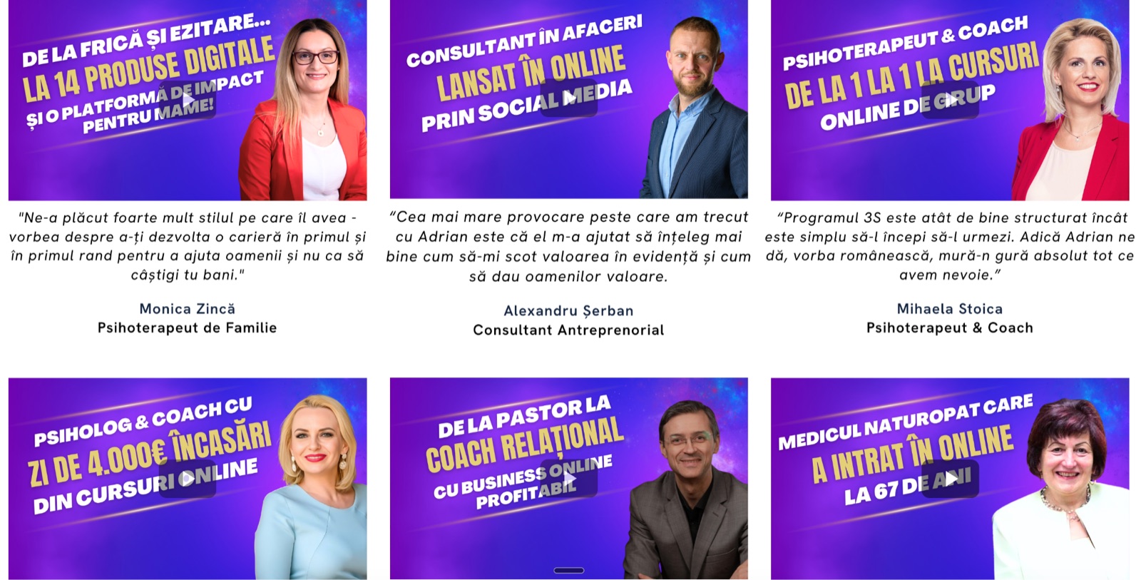 Mărturii și studii de caz din Academia Experților