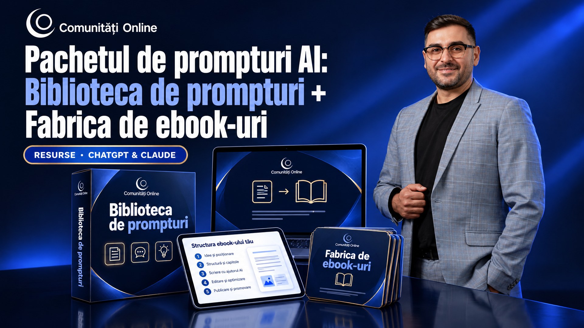 Pachetul de prompturi AI: Biblioteca de prompturi + Fabrica de ebook-uri