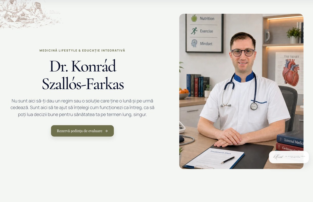 Pagina Despre mine a Dr. Konrád Szallós-Farkas