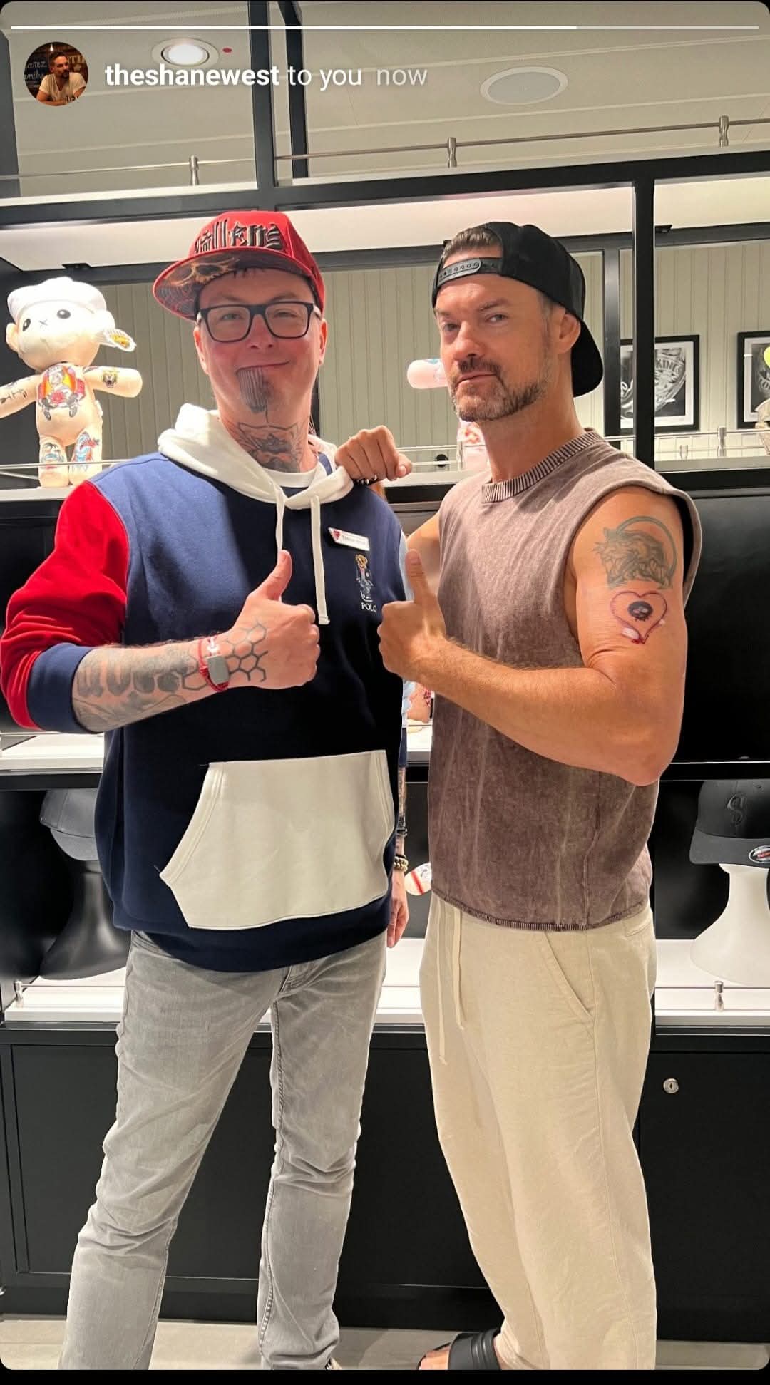 Derek Entenmann with Shane West