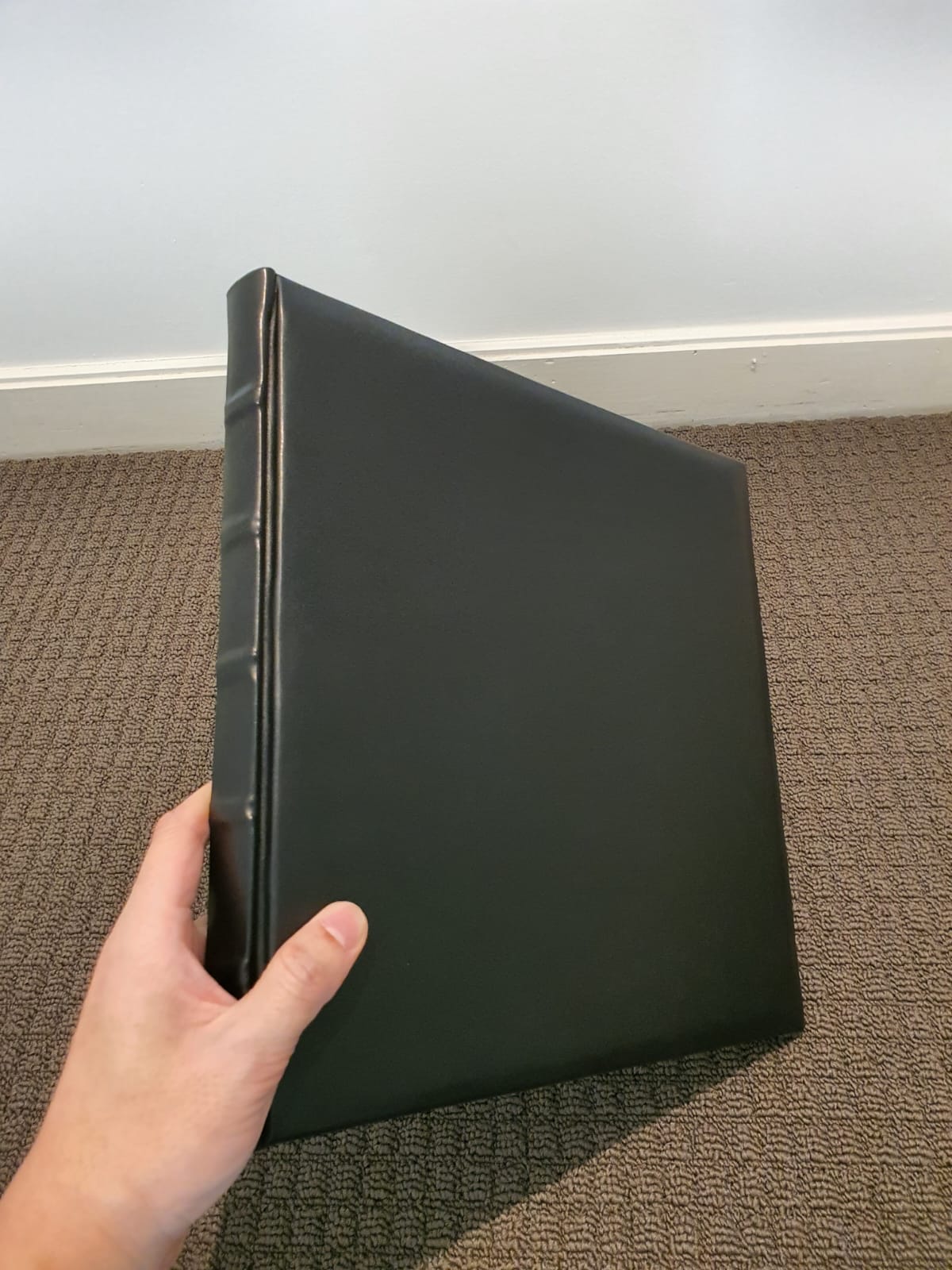 Leather guest book set preview