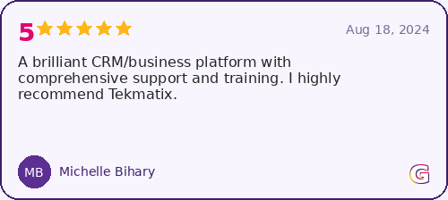 Tekmatix Google review