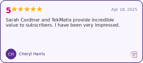 Tekmatix Google review