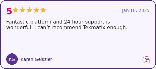 Tekmatix Google review