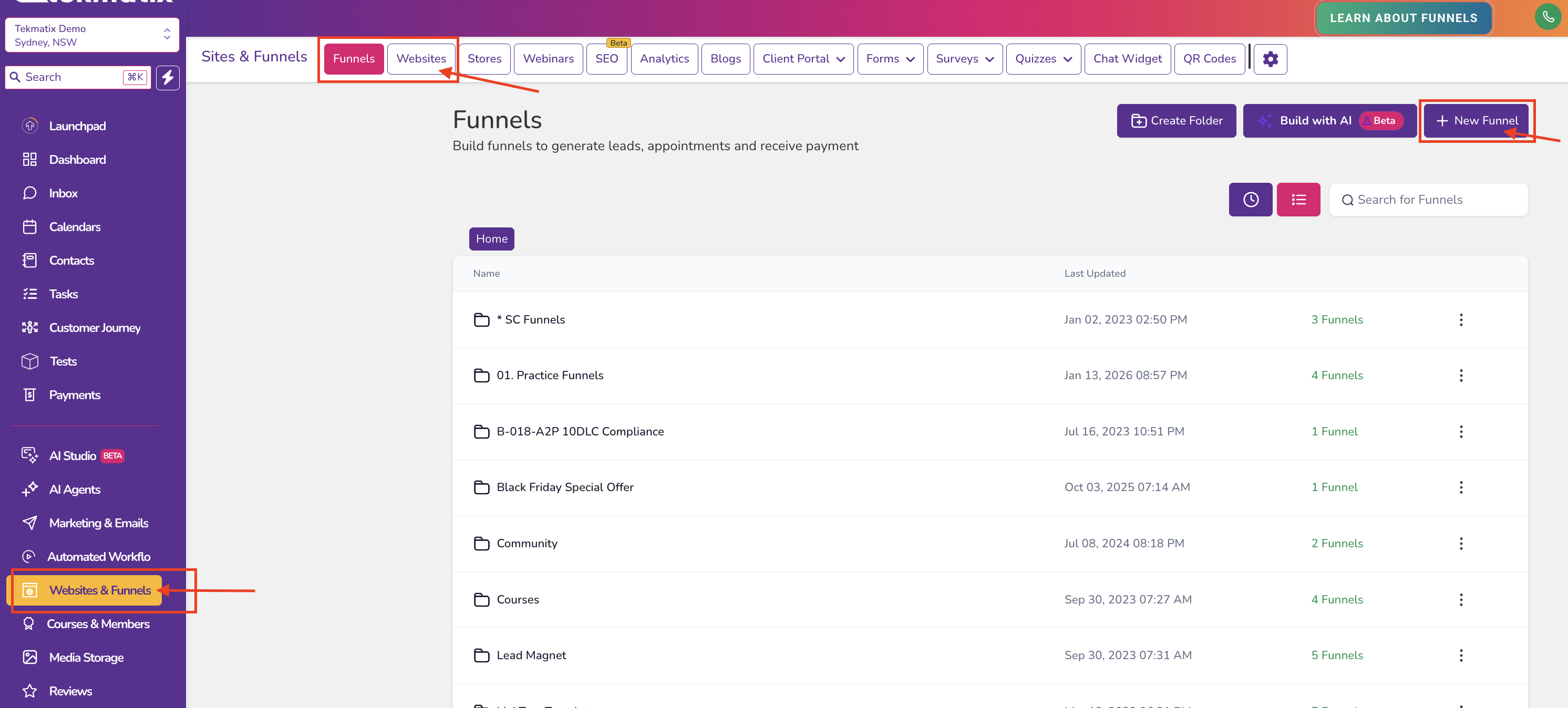 New Funnel / Website