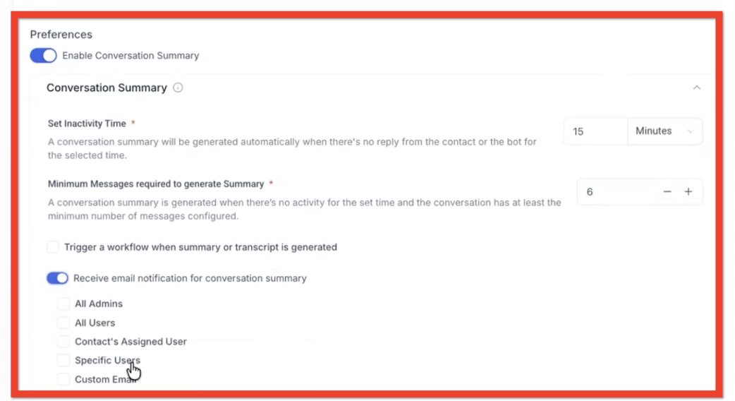 Conversation AI Summary
