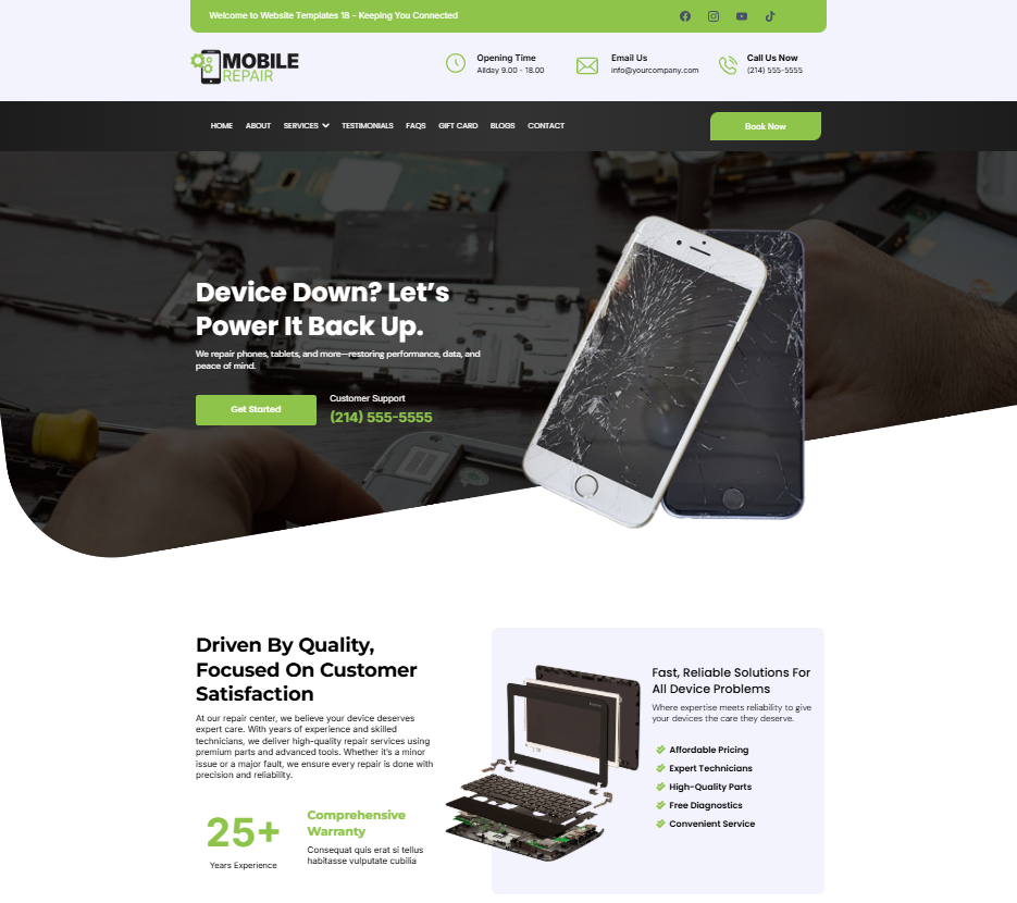 Tekmatix template preview