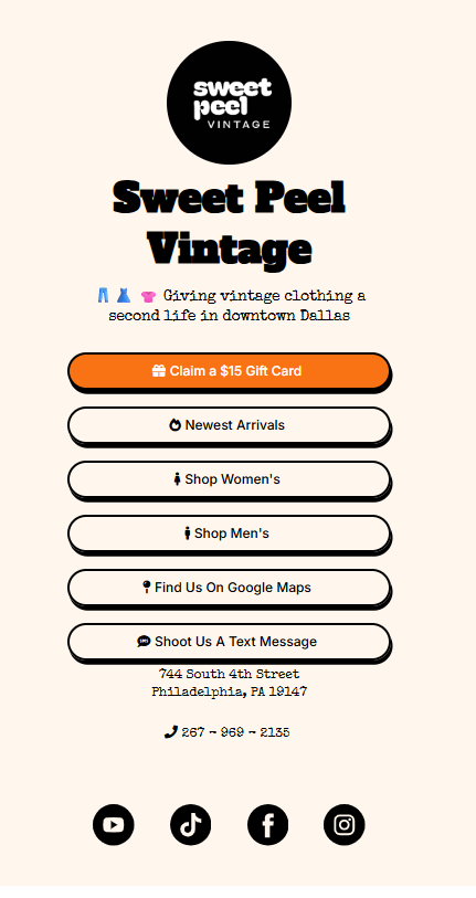 LinkTree - Vintage Store