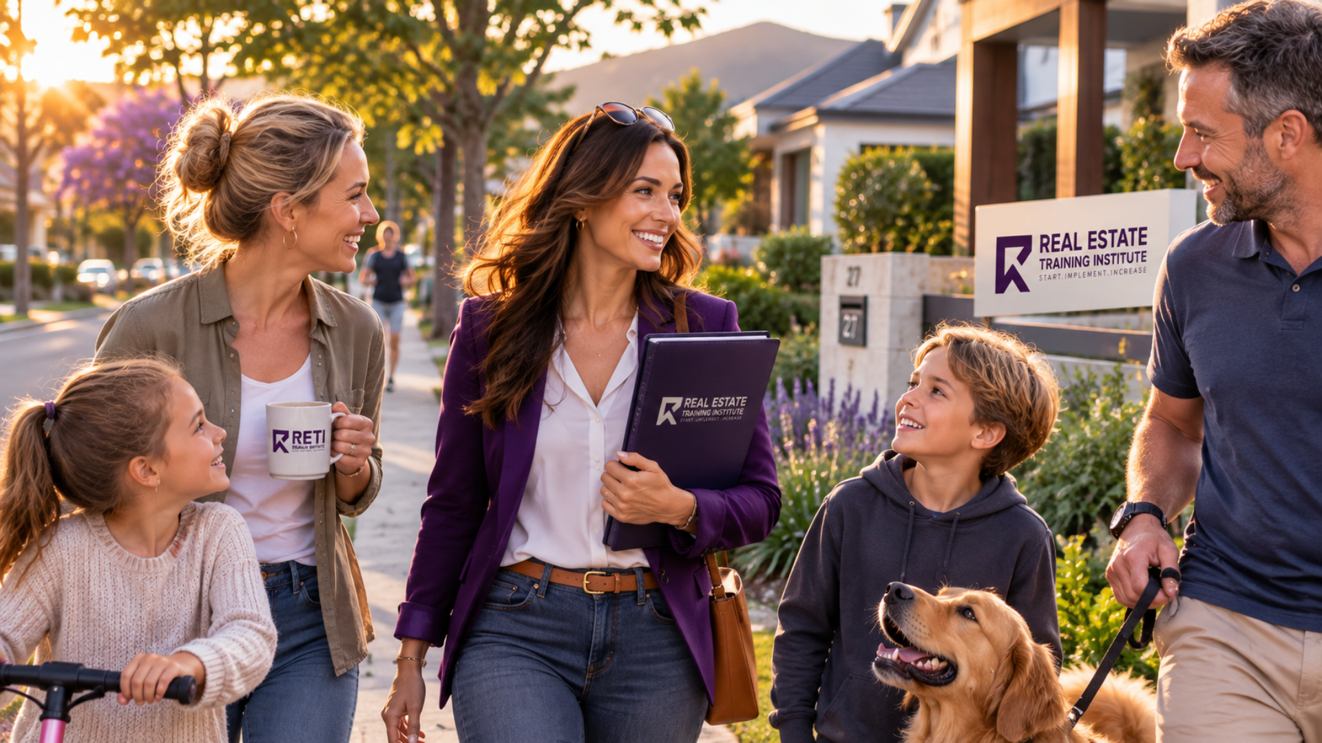 Real estate agent building trust and familiarity with a homeowner through a personal conversation