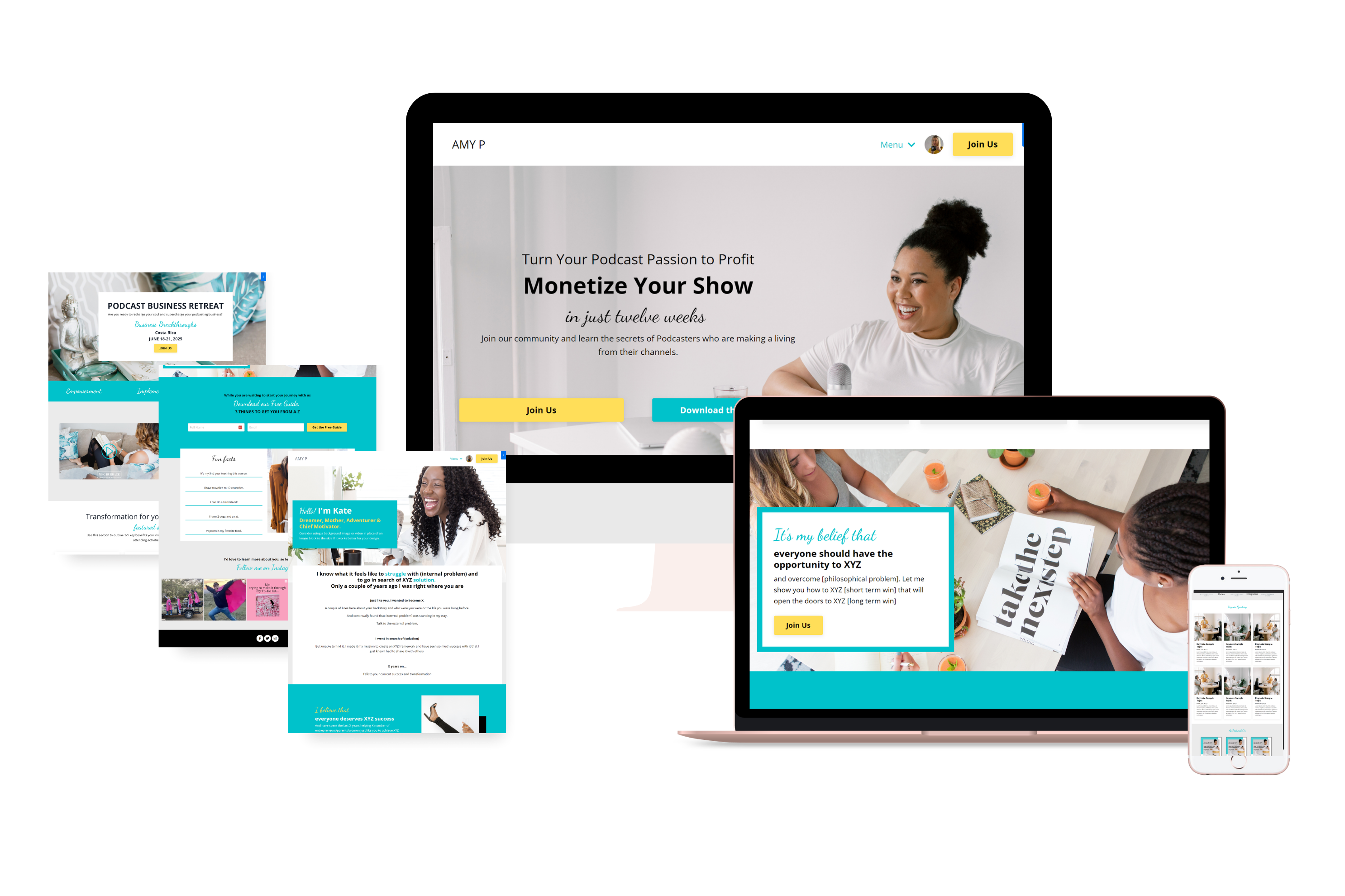 Amy Template Pack multi-device mockup