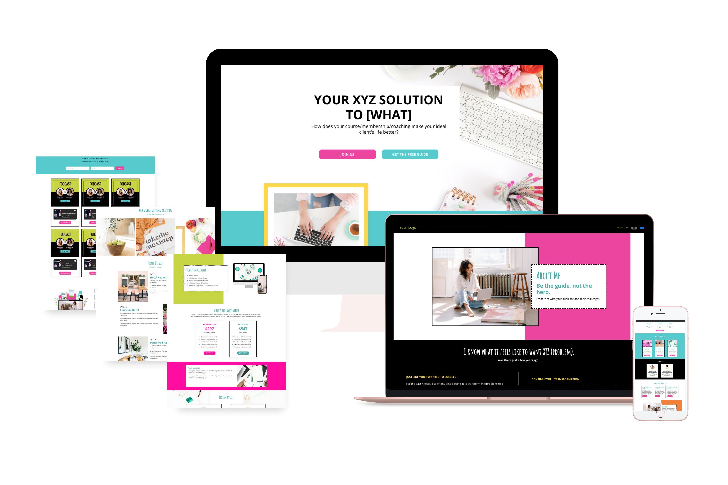 Quirk & Squiggle Template Pack multi-device mockup