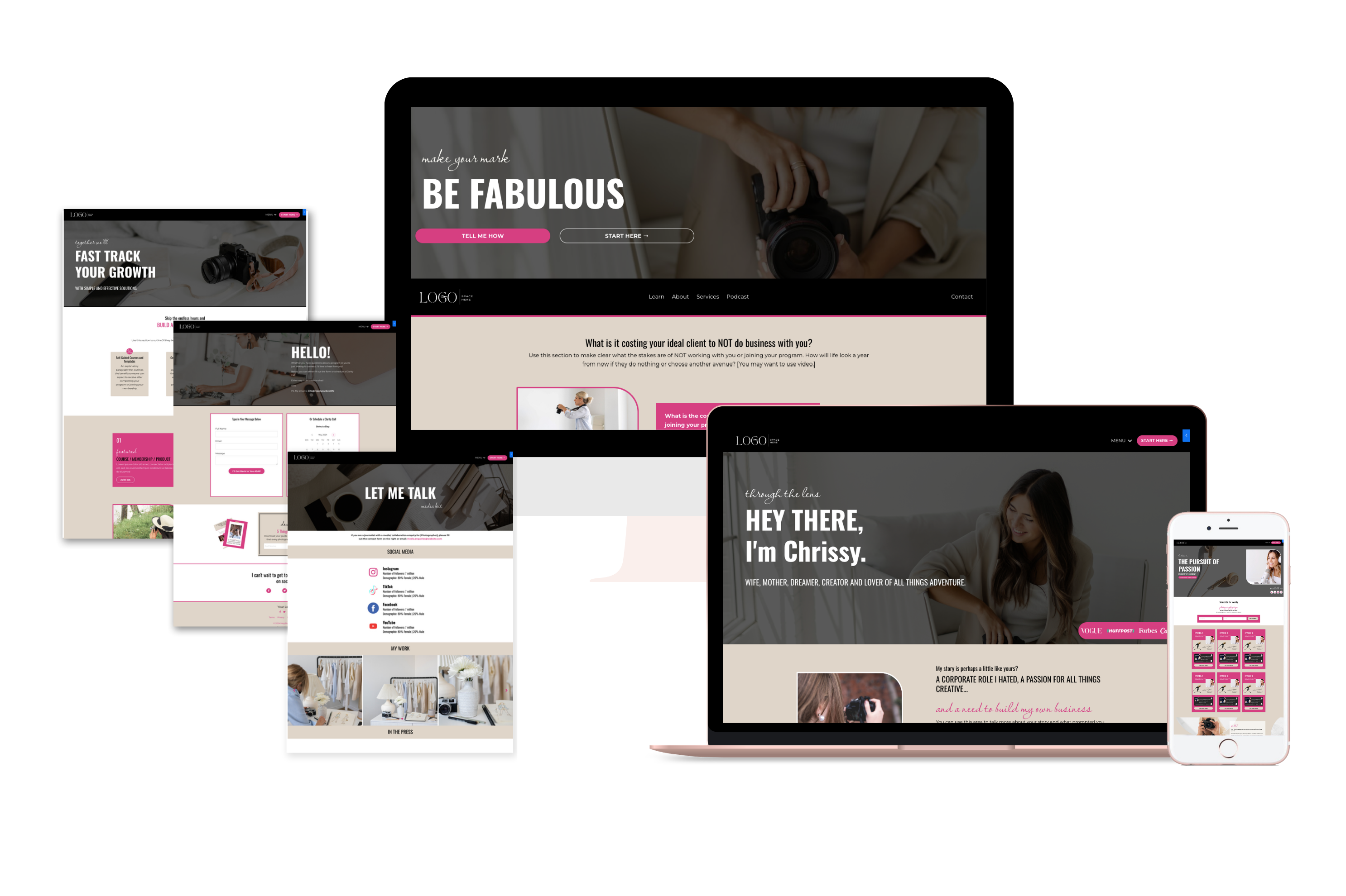 Chrissy "Dark" Template Pack multi-device mockup