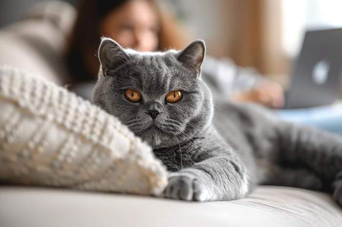 British Shorthair cat with bre