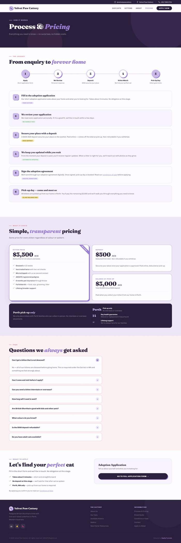 Pricing page