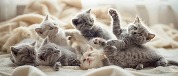 Litter of British Shorthair ki