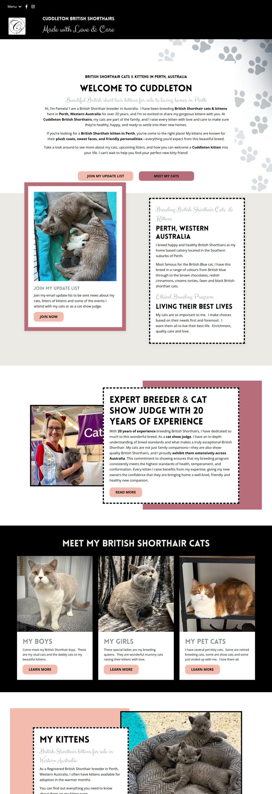 Cuddleton British Shorthairs — previous website