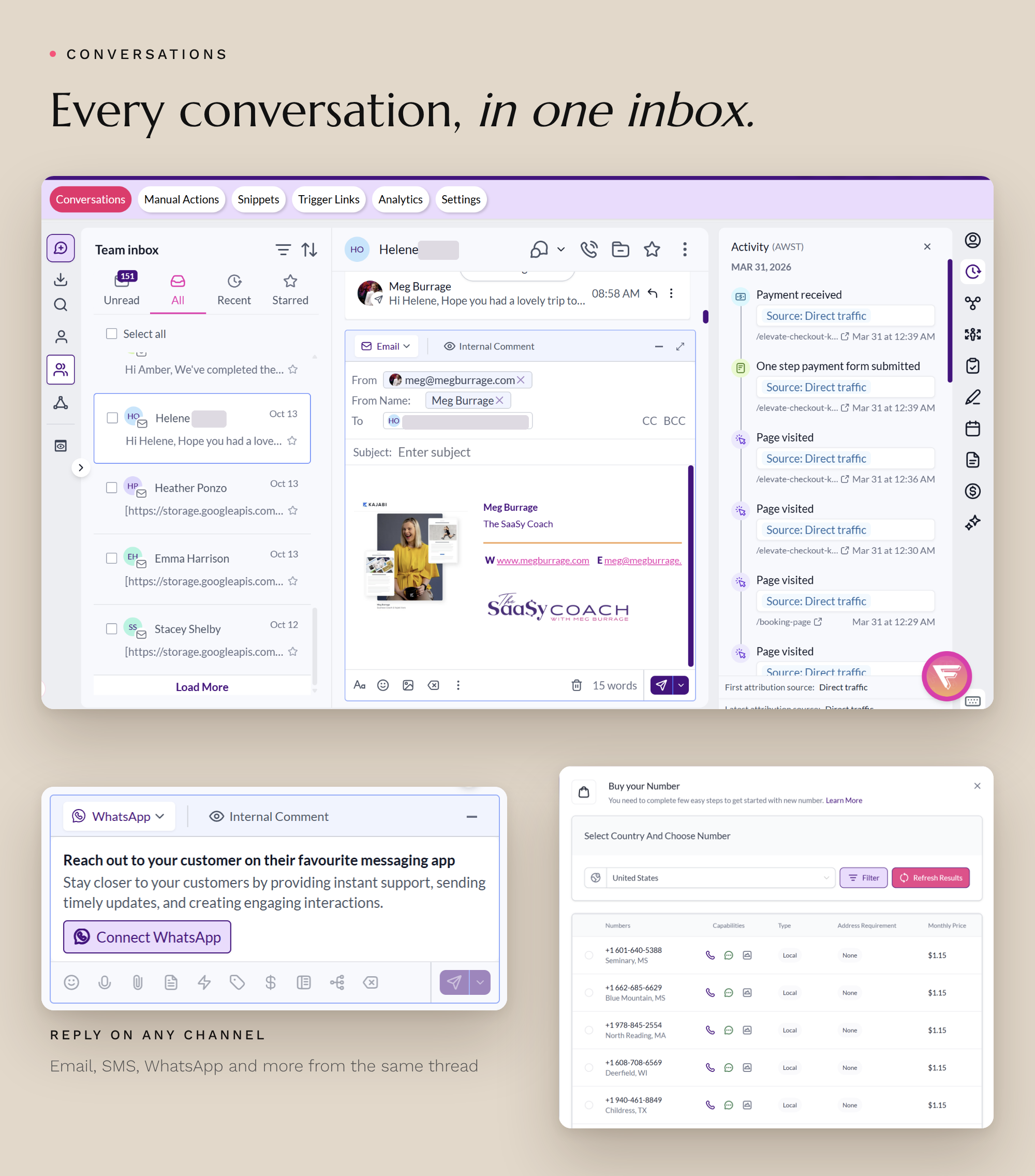 Conversations that don't need you at your phone.