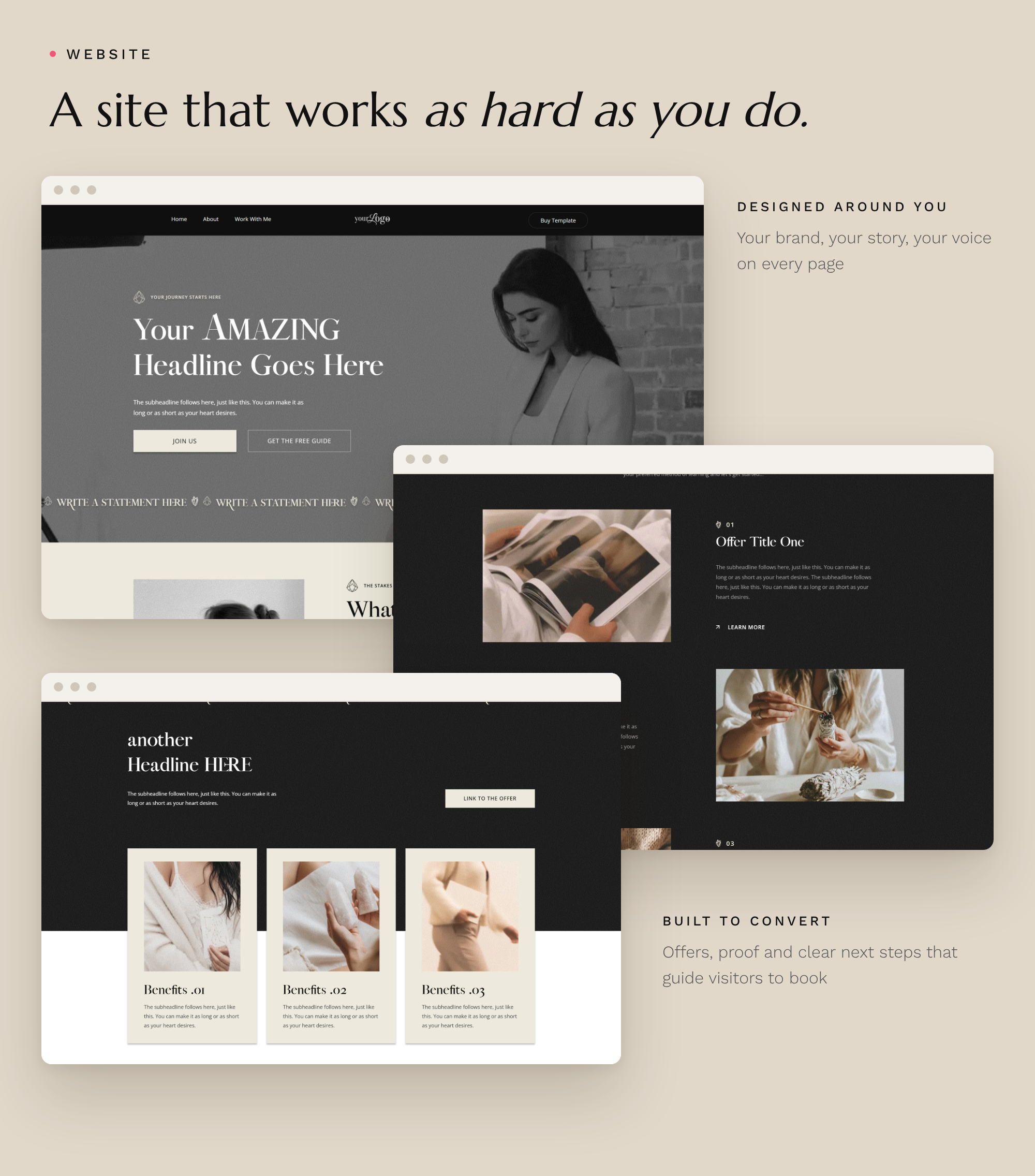 A website and funnels that turn visitors into clients.