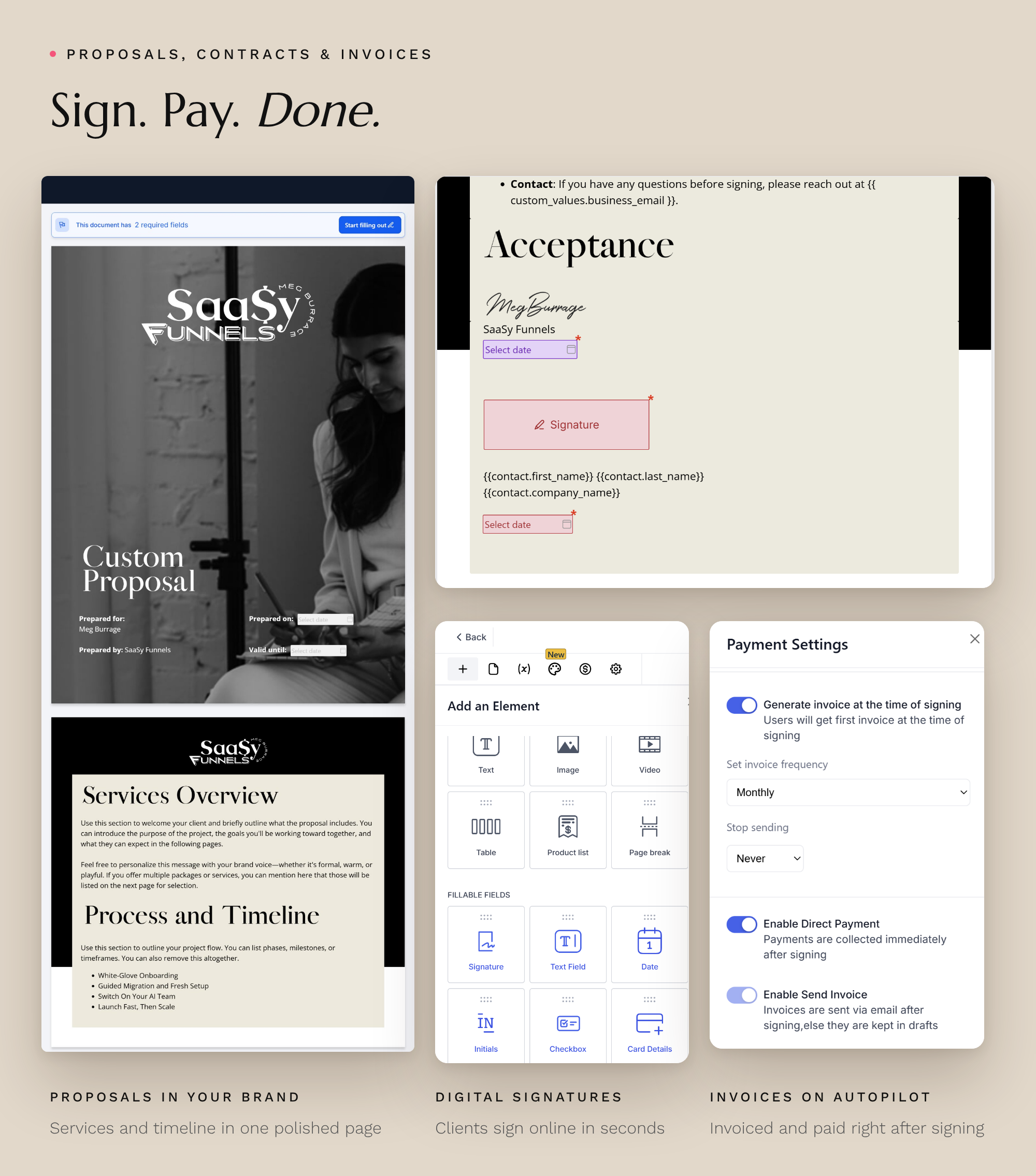 From yes to signed to paid, without chasing.