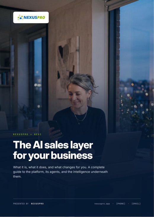 Cover of the free guide: The AI sales layer for your business