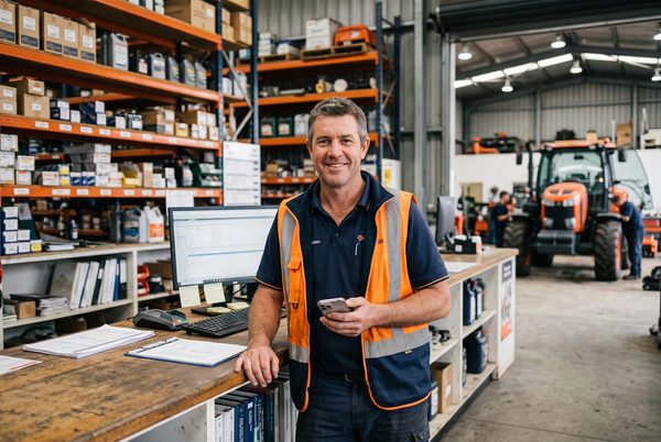 Branch manager at the parts and service counter