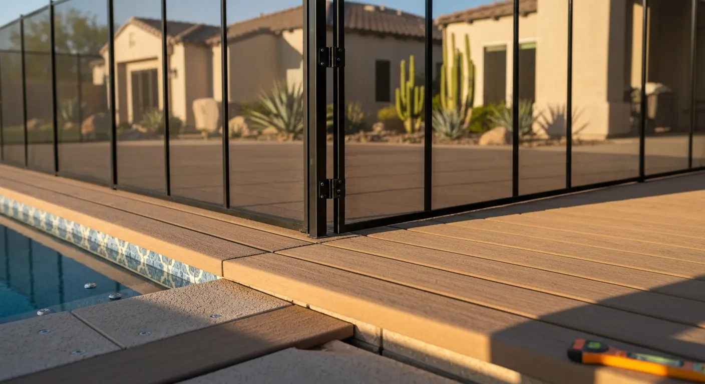 Pool decking and safety features