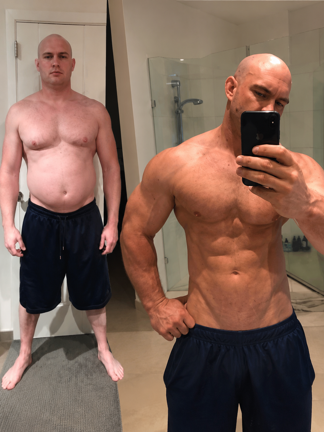 Before and after transformation