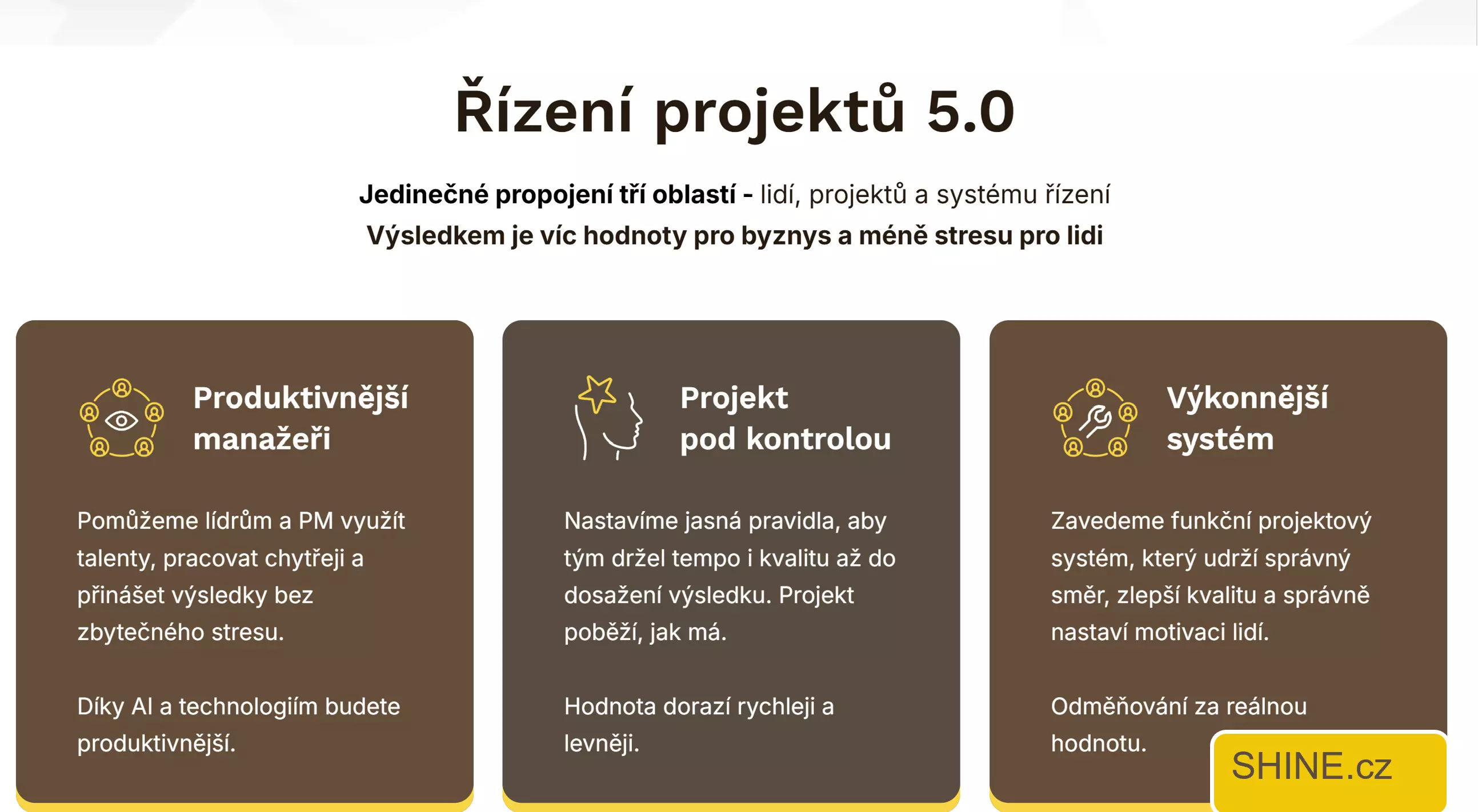 SHINE — s čím pomáháme