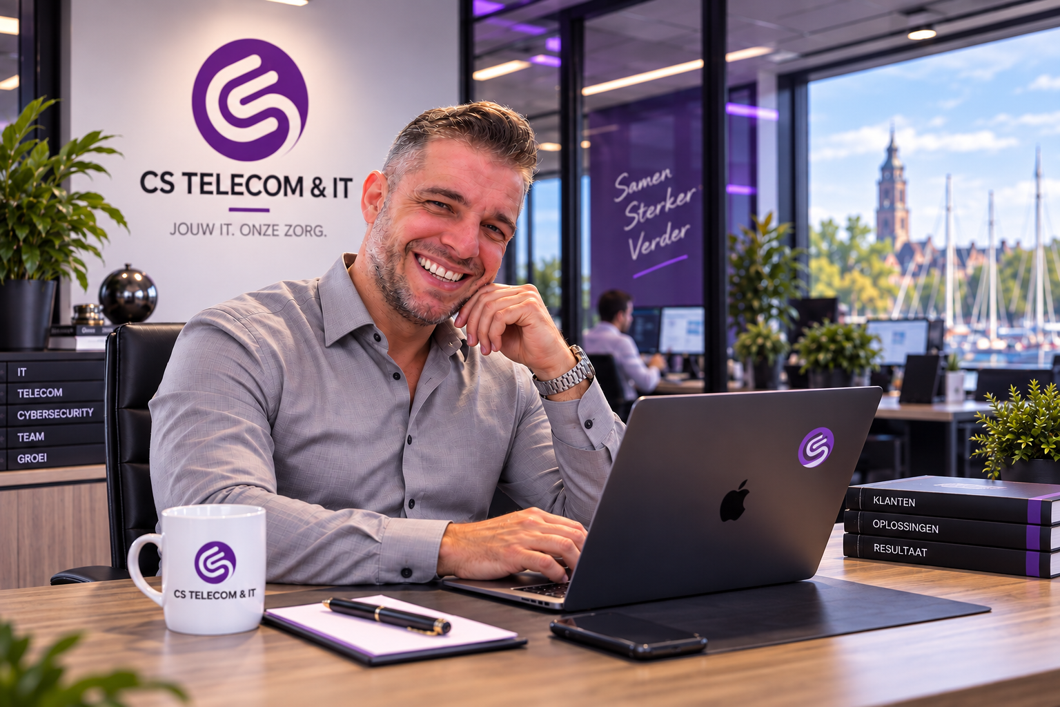 Directie van CS Telecom & IT op kantoor in Zierikzee