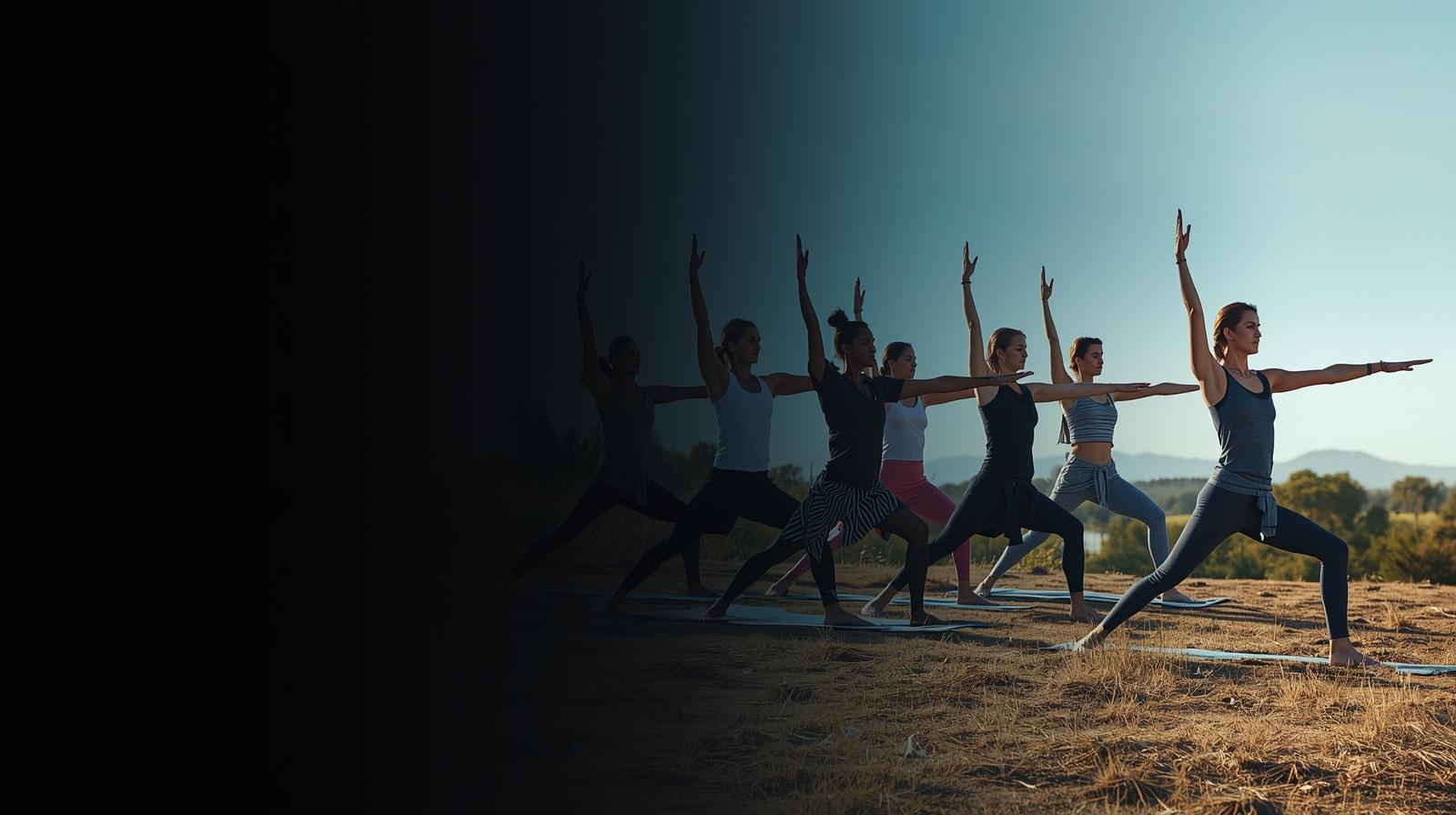 Yoga practice in motion