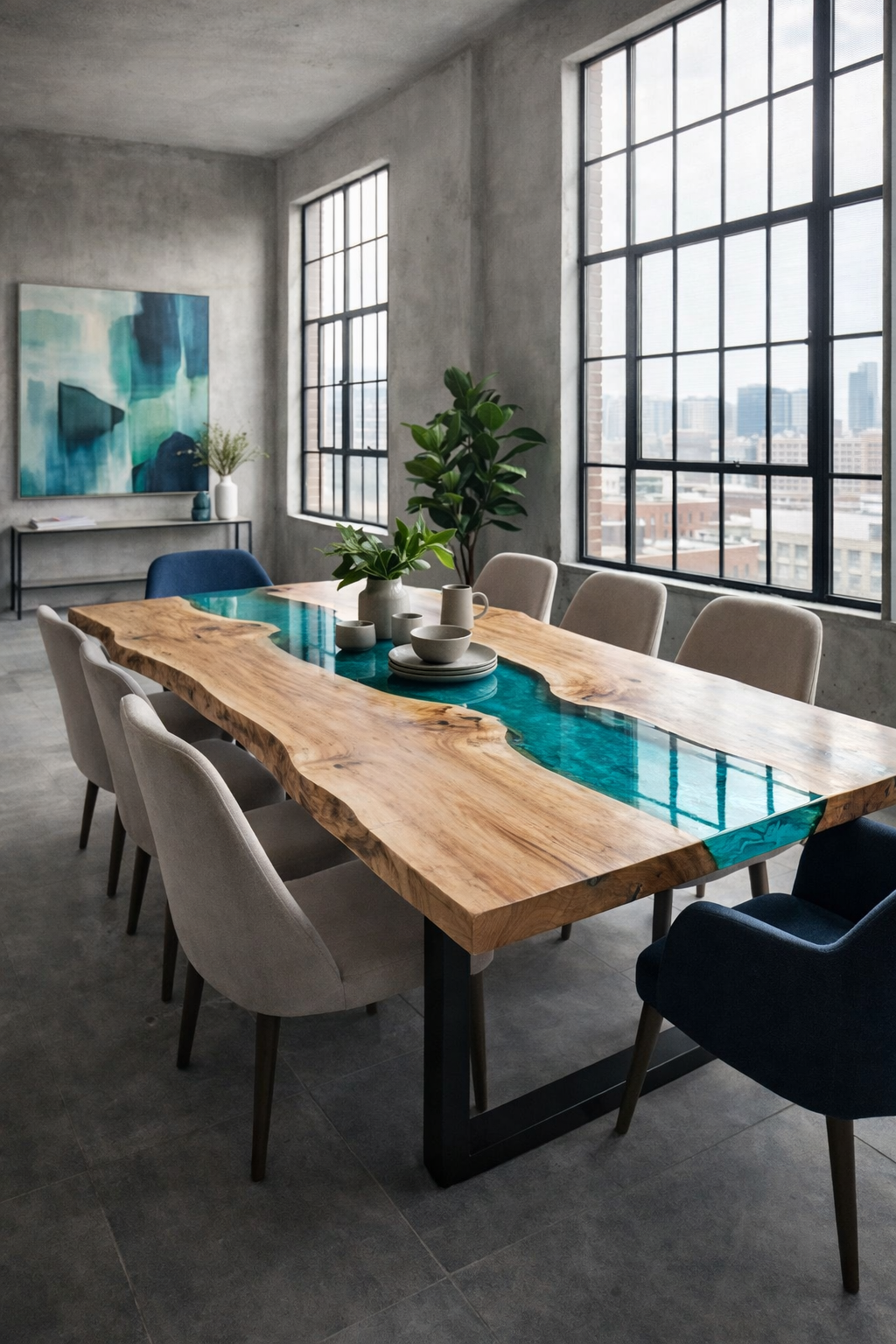 Custom live edge dining and kitchen table by Rough Around The Edges
