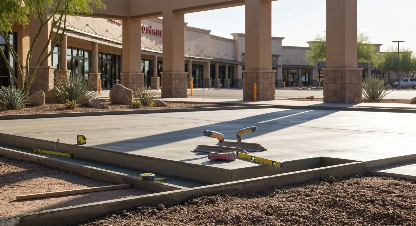 Commercial concrete installation