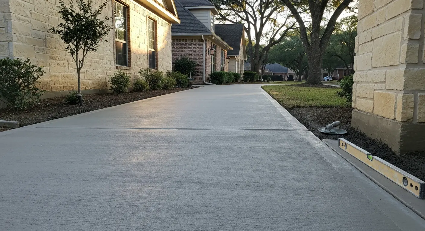 Residential concrete walkway in Dallas
