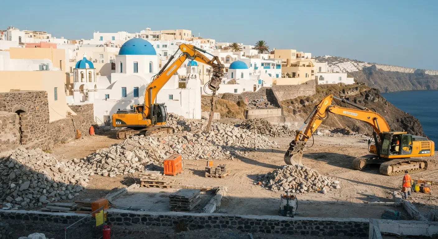 Building demolition for site clearing