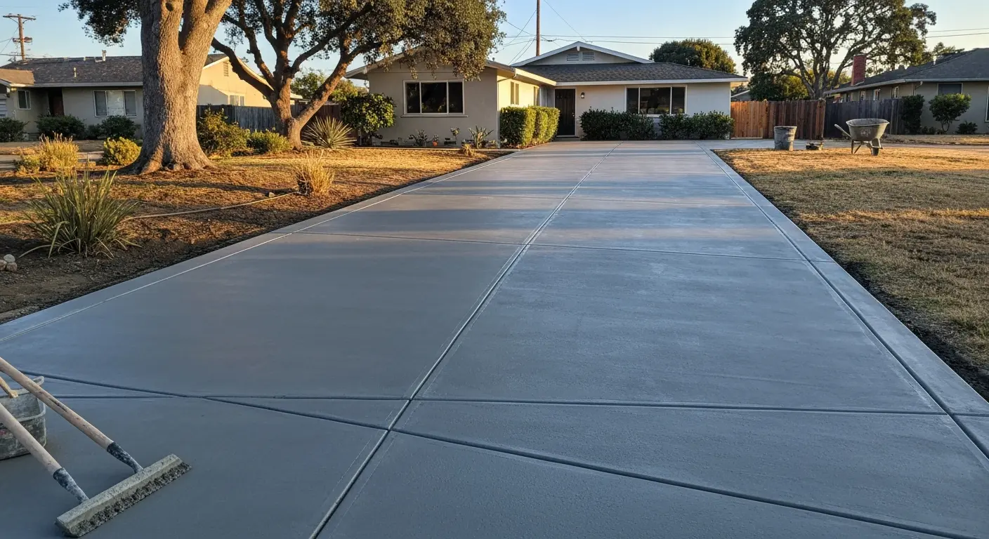 Residential concrete driveway project