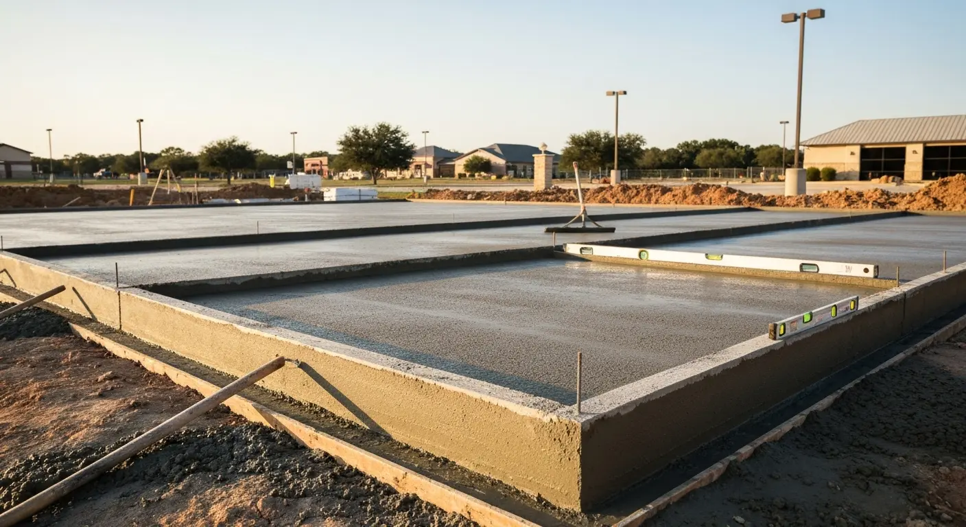 Commercial foundation pour