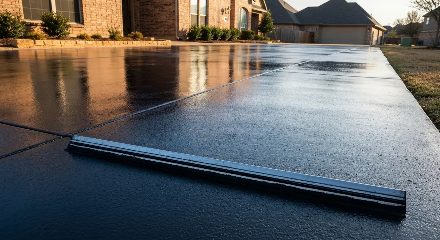 Concrete driveway sealing service