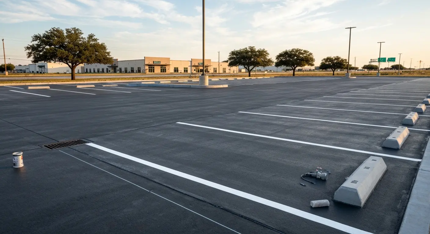 Commercial concrete lot