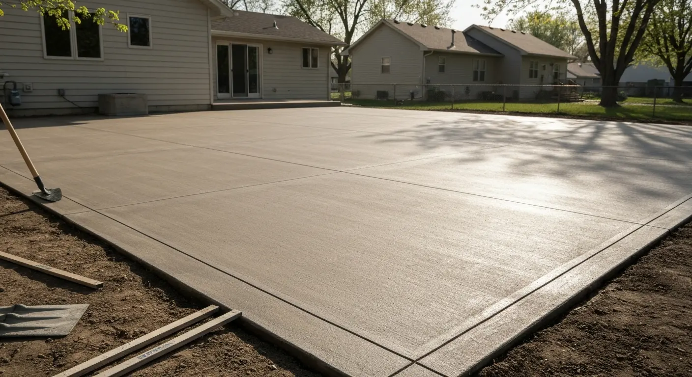 Residential concrete patio
