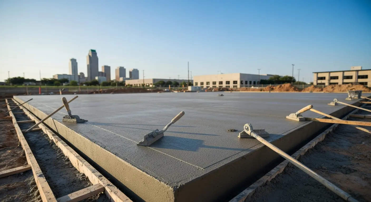 New commercial concrete foundation pour