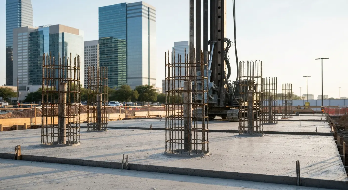 Commercial drilled pier work