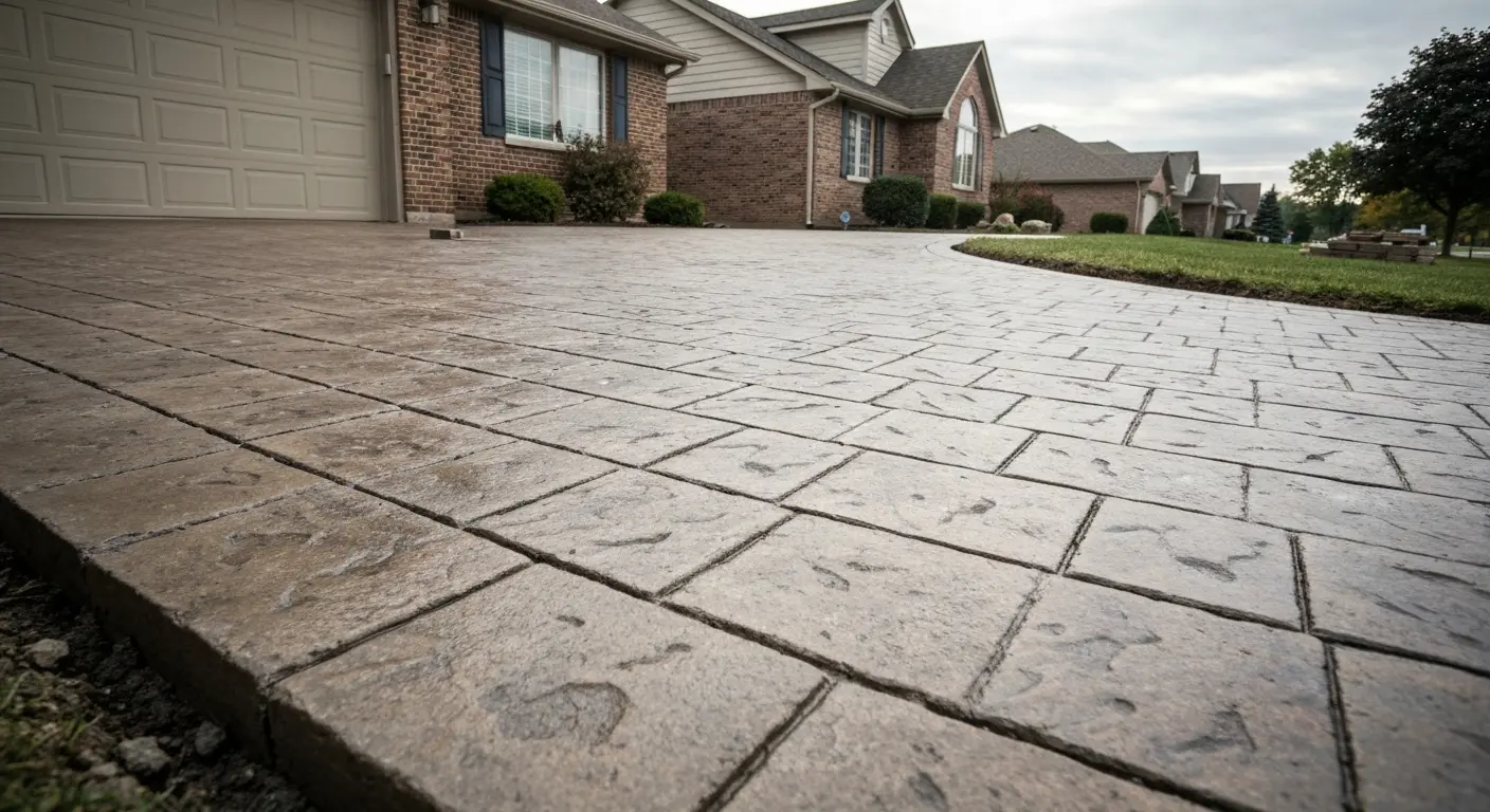 Concrete driveway installation