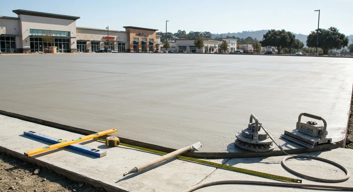 Commercial concrete slab project