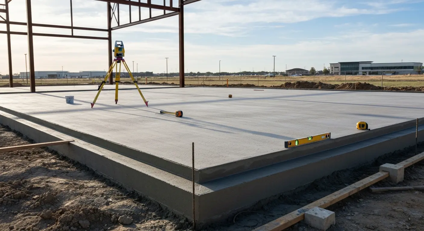 Commercial concrete foundation project in Crandall