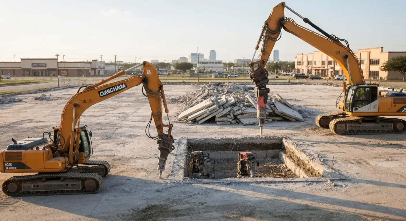 Demolition concrete removal