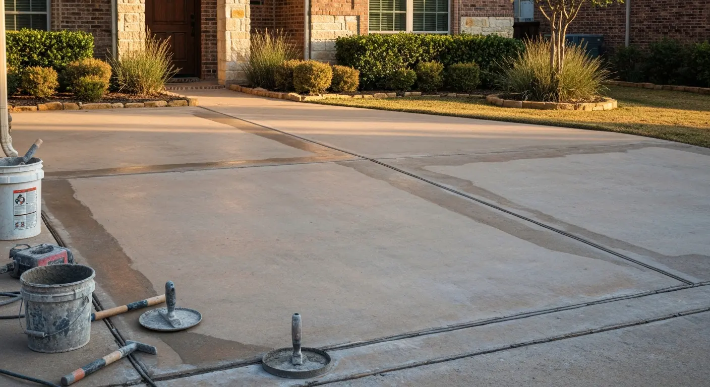 Concrete driveway repair and patching